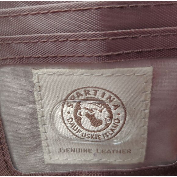 Spartina 449 Black Suede & Leather Crossbody Bag With Gold Hardware & Floral Lin - Picture 15 of 16